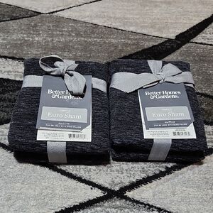 BETTER HOMES & GARDENS  CHENILLE EURO SET-OF-2 PILLOW SHAM 26"X26" BUNDLE